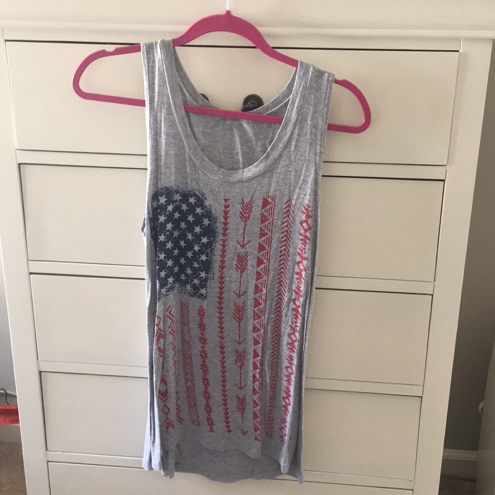 4th of July boho flag tank